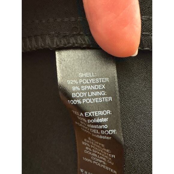 White House Black Market Wide Leg Crop Black Women's Jumpsuit Size 4 - Picture 6 of 6